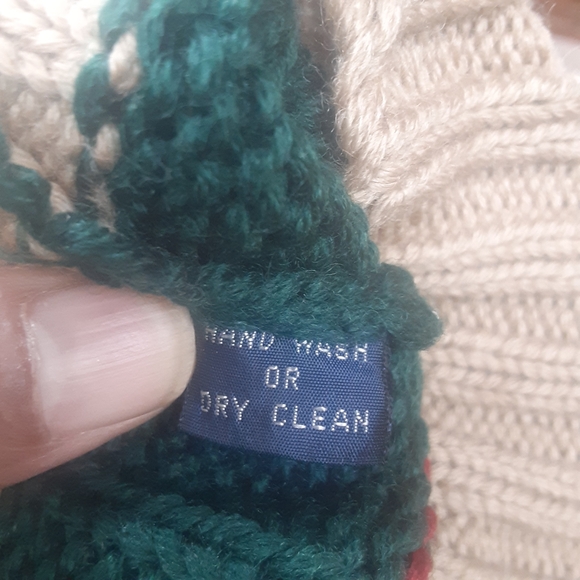 Gant The Rugger 100% Wool 1980s Cableknit Triple Stripe Cricket Sweater, MINT!!! - Picture 12 of 12